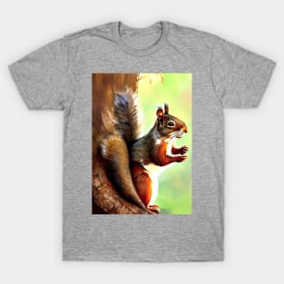 SQUIRREL ENJOYING AN AUTUMN EVENING T-Shirt